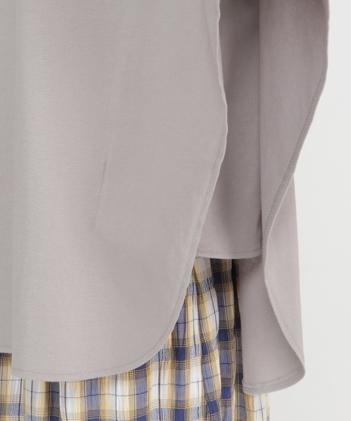 LBC（エルビーシー）の「シルケット襟デザインプルオーバー（Tシャツ/カットソー・レディース・ライトグレー/ホワイト/ブラック・M）」の8枚目の写真