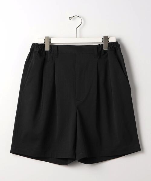 wonderland(ワンダーランド)の「<wonderland> 2TUCK SHORTS/ショートパンツ(その他パンツ・メンズ・ブラック/オフホワイト・1/0)」の2枚目の写真
