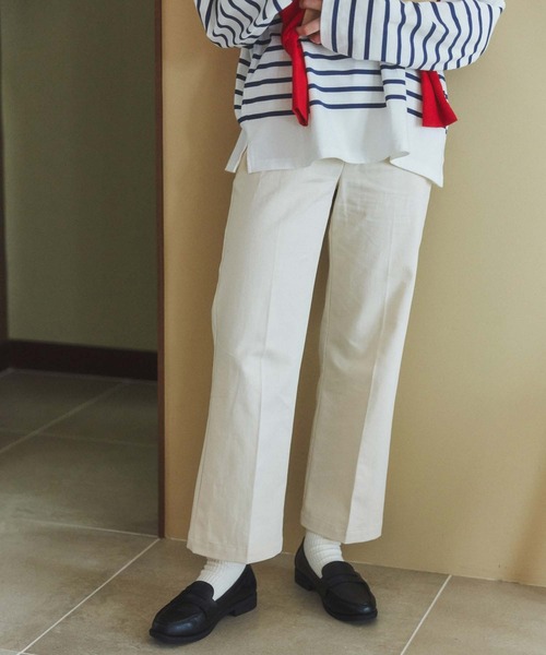 WEGO（ウィゴー）の「WEGO/チノテーパードパンツ（チノパンツ・レディース・ホワイト/ブラウン・FREE）」の7枚目の写真