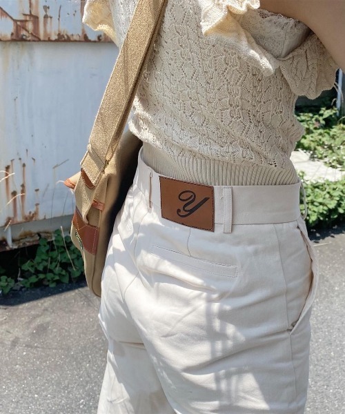 WEGO（ウィゴー）の「WEGO/チノテーパードパンツ（チノパンツ・レディース・ホワイト/ブラウン・FREE）」の19枚目の写真