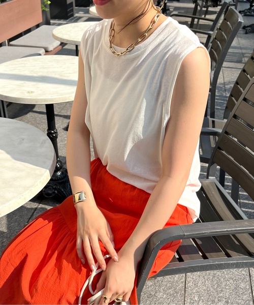 prose verse（プロズヴェール）の「シアーボックスタンクトップ（Tシャツ/カットソー・レディース・ブラック/グレー/オフホワイト/グリーン・MEDIUM）」の2枚目の写真