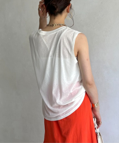 prose verse（プロズヴェール）の「シアーボックスタンクトップ（Tシャツ/カットソー・レディース・ブラック/グレー/オフホワイト/グリーン・MEDIUM）」の20枚目の写真