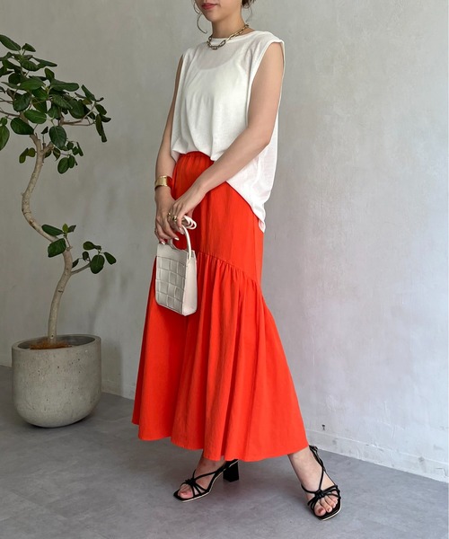 prose verse（プロズヴェール）の「シアーボックスタンクトップ（Tシャツ/カットソー・レディース・ブラック/グレー/オフホワイト/グリーン・MEDIUM）」の6枚目の写真