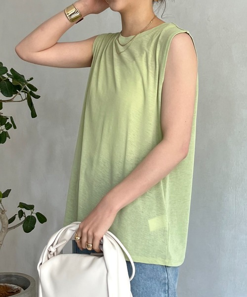 prose verse（プロズヴェール）の「シアーボックスタンクトップ（Tシャツ/カットソー・レディース・ブラック/グレー/オフホワイト/グリーン・MEDIUM）」の16枚目の写真