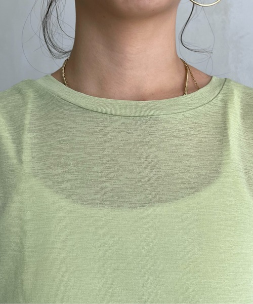 prose verse（プロズヴェール）の「シアーボックスタンクトップ（Tシャツ/カットソー・レディース・ブラック/グレー/オフホワイト/グリーン・MEDIUM）」の12枚目の写真