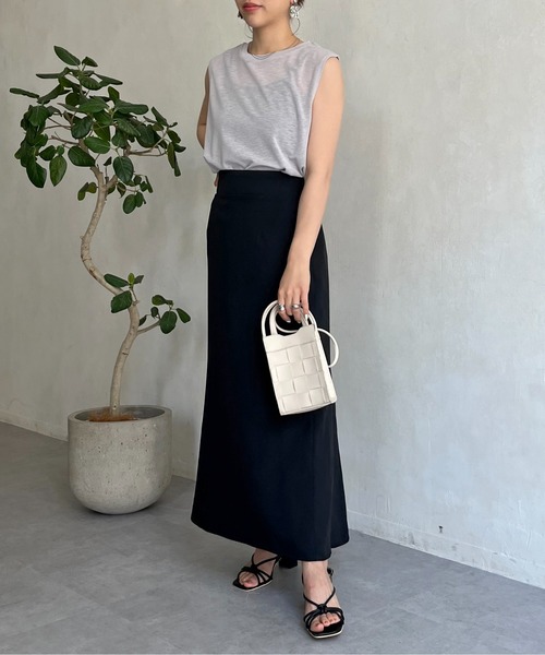 prose verse（プロズヴェール）の「シアーボックスタンクトップ（Tシャツ/カットソー・レディース・ブラック/グレー/オフホワイト/グリーン・MEDIUM）」の14枚目の写真