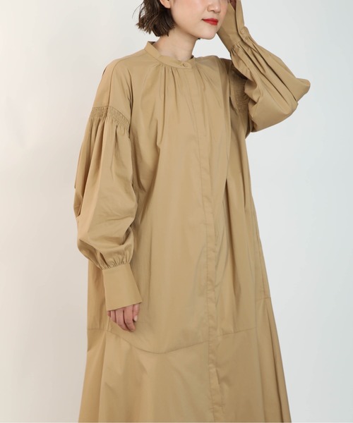 PICCIN(ピッチン)の「裾ペプラム切替えワンピース(ワンピース・レディース・ブラック/ベージュ/レンガ・M)」の20枚目の写真