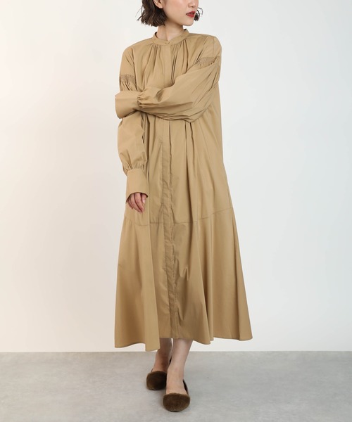 PICCIN(ピッチン)の「裾ペプラム切替えワンピース(ワンピース・レディース・ブラック/ベージュ/レンガ・M)」の22枚目の写真