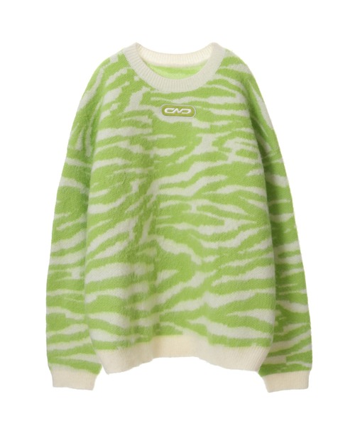 Candy Stripper（キャンディストリッパー）の「CND ZEBRA ニット（ニット/セーター・レディース・オフホワイト/オレンジ/グリーン・2）」の3枚目の写真