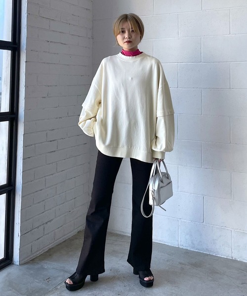 PAGEBOY（ページボーイ）の「フレアフィットジーンズ（デニムパンツ・レディース・ブラック/インディゴブルー/ロイヤルブルー/ブラック系その他・24inch/25inch/26inch/27inch）」の12枚目の写真