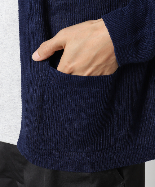 JOURNAL STANDARD（ジャーナルスタンダード）の「【LINIFICIO/リニフィチオ】ボタンレス フレンチリネン カーディガン（カーディガン/ボレロ・メンズ・ベージュ/ネイビー/アーミー・SMALL/MEDIUM/LARGE）」の14枚目の写真