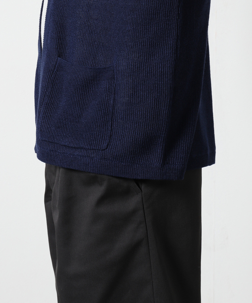 JOURNAL STANDARD（ジャーナルスタンダード）の「【LINIFICIO/リニフィチオ】ボタンレス フレンチリネン カーディガン（カーディガン/ボレロ・メンズ・ベージュ/ネイビー/アーミー・SMALL/MEDIUM/LARGE）」の17枚目の写真