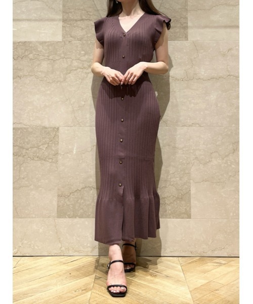 SNIDEL（スナイデル）の「Sustainableフロントボタンニットワンピース