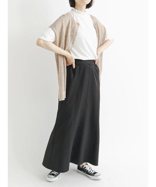 Samansa Mos2 blue(サマンサモスモスブルー)の「衿シャーリング5分袖カットソー(Tシャツ/カットソー・レディース・ブラック/モカ/キナリ・MEDIUM/LARGE)」の19枚目の写真