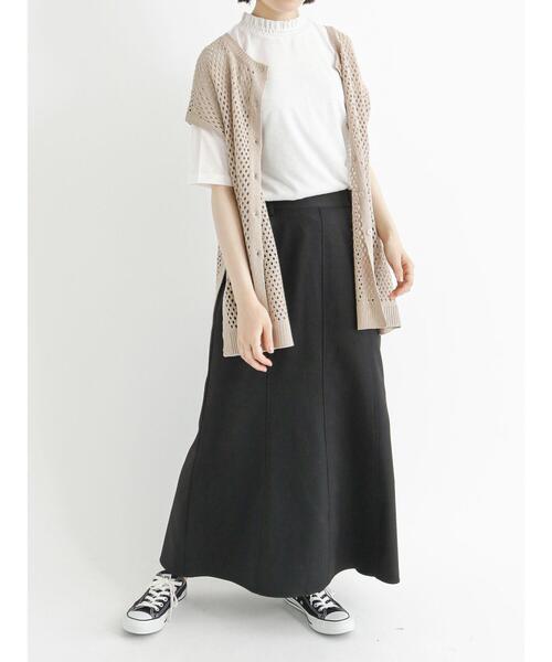 Samansa Mos2 blue(サマンサモスモスブルー)の「衿シャーリング5分袖カットソー(Tシャツ/カットソー・レディース・ブラック/モカ/キナリ・MEDIUM/LARGE)」の20枚目の写真