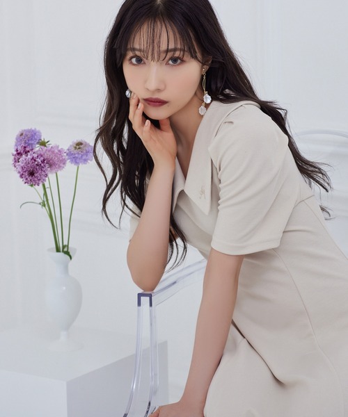 ANDGEEBEE（アンジービー）の「フレアリブワンピ（ワンピース・レディース・ベージュ/ブラック・MEDIUM）」の22枚目の写真