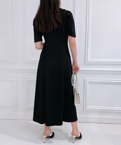 ANDGEEBEE（アンジービー）の「フレアリブワンピ（ワンピース・レディース・ベージュ/ブラック・MEDIUM）」の12枚目の写真