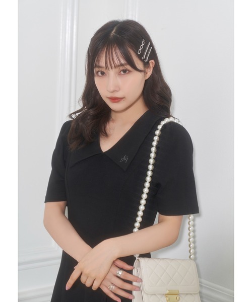 ANDGEEBEE（アンジービー）の「フレアリブワンピ（ワンピース・レディース・ベージュ/ブラック・MEDIUM）」の5枚目の写真