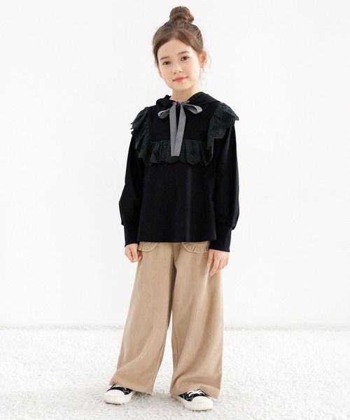 Bee des Bee（ビーデスビー）の「フリルパーカー（パーカー・キッズ・ブラック・110cm/100cm/120cm/130cm/140cm/150cm）」の5枚目の写真