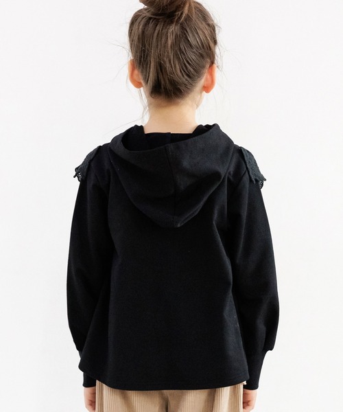 Bee des Bee（ビーデスビー）の「フリルパーカー（パーカー・キッズ・ブラック・110cm/100cm/120cm/130cm/140cm/150cm）」の6枚目の写真