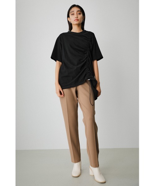 AZUL by moussy（アズールバイマウジー）の「DRAWSTRING HALF SLEEVE TEE/ドローストリングハーフスリーブTシャツ（Tシャツ/カットソー・レディース・ブラック/グリーン/オレンジ/ホワイト/ダークブラウン・FREE）」の18枚目の写真