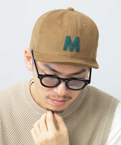 Basiquenti（ベーシックエンティ）の「細コーデュロイ チェーン刺繍 アンパイアキャップ（キャップ・メンズ・ブラック/ベージュ/ネイビー/ブラウン/グレー/オレンジ/グリーン・FREE）」の10枚目の写真