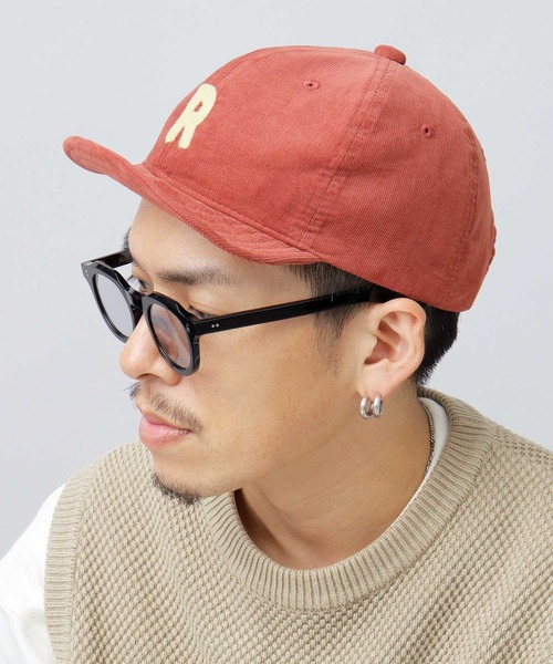 Basiquenti（ベーシックエンティ）の「細コーデュロイ チェーン刺繍 アンパイアキャップ（キャップ・メンズ・ブラック/ベージュ/ネイビー/ブラウン/グレー/オレンジ/グリーン・FREE）」の14枚目の写真