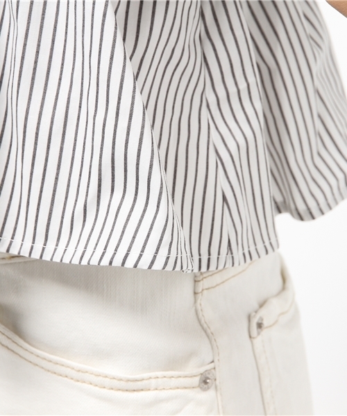 Chico（チコ）の「ストライプ袖フレアBL（シャツ/ブラウス・レディース・ホワイト・FREE）」の8枚目の写真