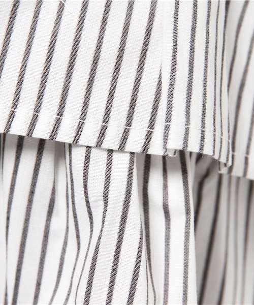 Chico（チコ）の「ストライプ袖フレアBL（シャツ/ブラウス・レディース・ホワイト・FREE）」の9枚目の写真