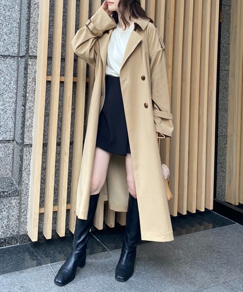 one after another NICE CLAUP（ワンアフターアナザーナイスクラップ）の「ファーケープセットトレンチコート（トレンチコート・レディース・ブラウン/ベージュ・FREE）」の3枚目の写真