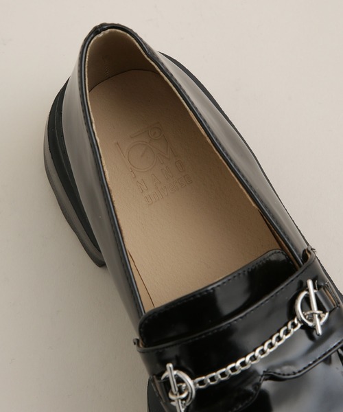 NANO universe(ナノユニバース)の「LB.03/チェーンローファー(ローファー・レディース・オフホワイト/キャメル/ブラック・38/37/36)」の4枚目の写真