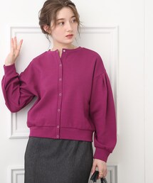 couture brooch（クチュールブローチ）の「◆【前後2WAY/羽織にも使える！】きれいめリングスナップトップスカーディガン（カーディガン/ボレロ）」