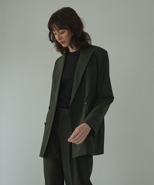 N.O.R.C（ノーク）の「TWダブルジャケット（テーラードジャケット・レディース・モカ/ダークグリーン/ネイビー・S/M）」の3枚目の写真