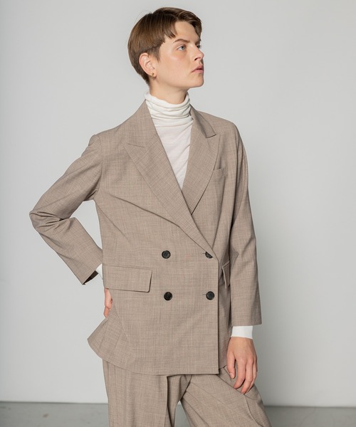 N.O.R.C（ノーク）の「TWダブルジャケット（テーラードジャケット・レディース・モカ/ダークグリーン/ネイビー・S/M）」の7枚目の写真