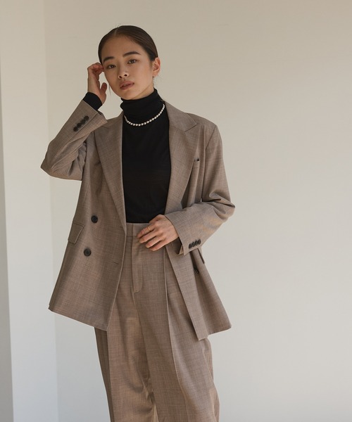 N.O.R.C（ノーク）の「TWダブルジャケット（テーラードジャケット・レディース・モカ/ダークグリーン/ネイビー・S/M）」の4枚目の写真