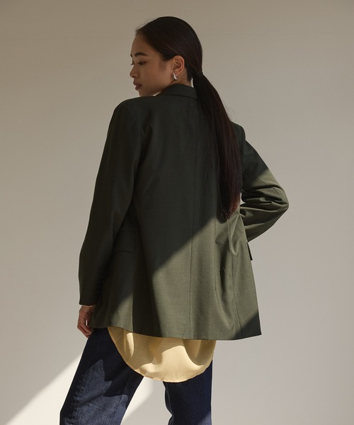 N.O.R.C（ノーク）の「TWダブルジャケット（テーラードジャケット・レディース・モカ/ダークグリーン/ネイビー・S/M）」の22枚目の写真