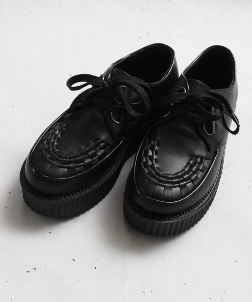SPINNS(スピンズ)の「PU SHOES RUBBERSOLE(その他シューズ・メンズ・ブラック/ブラック系その他/ブラック×ホワイト・27.0cm/26.0cm)」の2枚目の写真