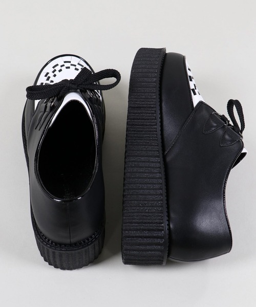 SPINNS(スピンズ)の「PU SHOES RUBBERSOLE(その他シューズ・メンズ・ブラック/ブラック系その他/ブラック×ホワイト・27.0cm/26.0cm)」の7枚目の写真