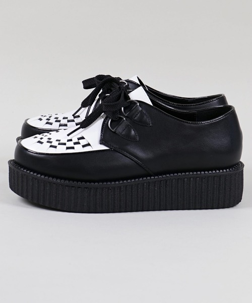 SPINNS(スピンズ)の「PU SHOES RUBBERSOLE(その他シューズ・メンズ・ブラック/ブラック系その他/ブラック×ホワイト・27.0cm/26.0cm)」の4枚目の写真