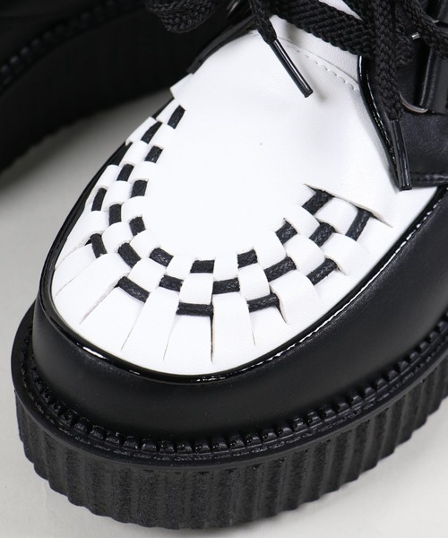 SPINNS(スピンズ)の「PU SHOES RUBBERSOLE(その他シューズ・メンズ・ブラック/ブラック系その他/ブラック×ホワイト・27.0cm/26.0cm)」の6枚目の写真