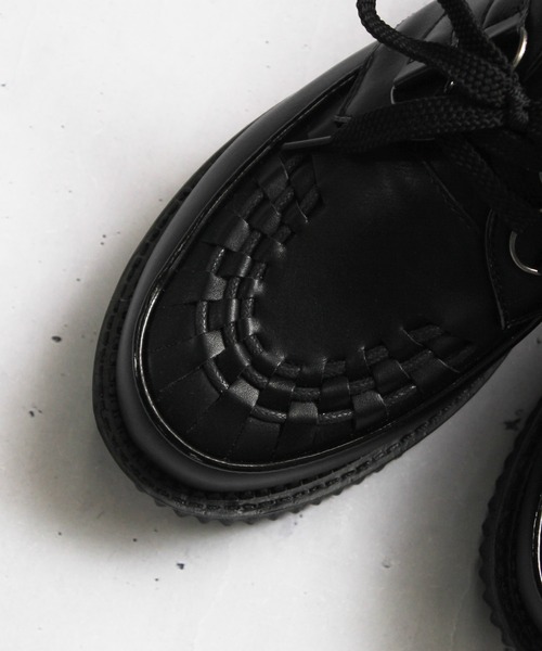 SPINNS(スピンズ)の「PU SHOES RUBBERSOLE(その他シューズ・メンズ・ブラック/ブラック系その他/ブラック×ホワイト・27.0cm/26.0cm)」の15枚目の写真