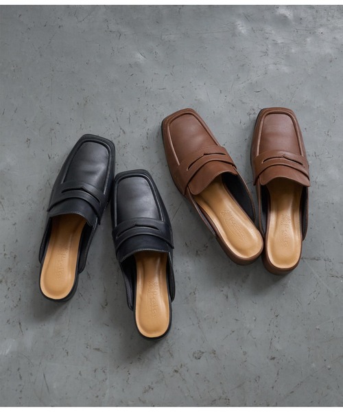 CHILLE（チル）の「ローファーミュール（サンダル・レディース・ブラック/ブラック系その他/カーキ/ブラウン・LL/S/M/L）」の7枚目の写真