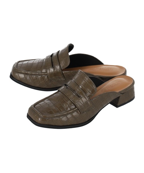 CHILLE（チル）の「ローファーミュール（サンダル・レディース・ブラック/ブラック系その他/カーキ/ブラウン・LL/S/M/L）」の18枚目の写真