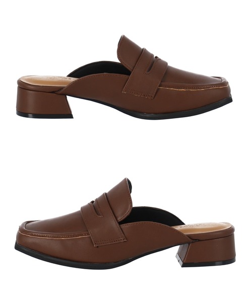 CHILLE（チル）の「ローファーミュール（サンダル・レディース・ブラック/ブラック系その他/カーキ/ブラウン・LL/S/M/L）」の12枚目の写真