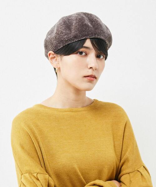 MELROSE claire(メルローズ クレール)の「【暖かみのあるモール糸を使ったベレー帽】(ハンチング/ベレー帽・レディース・グレイッシュベージュ/ブラック/アイボリー・FREE)」の7枚目の写真