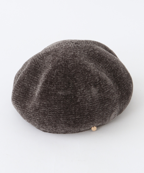 MELROSE claire(メルローズ クレール)の「【暖かみのあるモール糸を使ったベレー帽】(ハンチング/ベレー帽・レディース・グレイッシュベージュ/ブラック/アイボリー・FREE)」の6枚目の写真