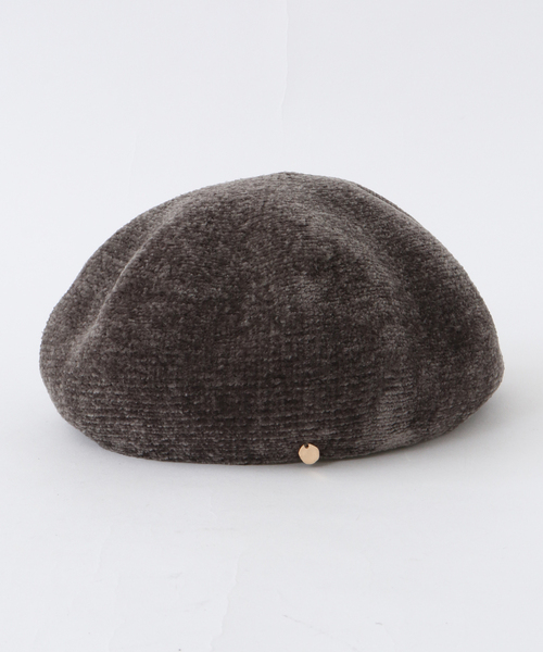 MELROSE claire(メルローズ クレール)の「【暖かみのあるモール糸を使ったベレー帽】(ハンチング/ベレー帽・レディース・グレイッシュベージュ/ブラック/アイボリー・FREE)」の5枚目の写真