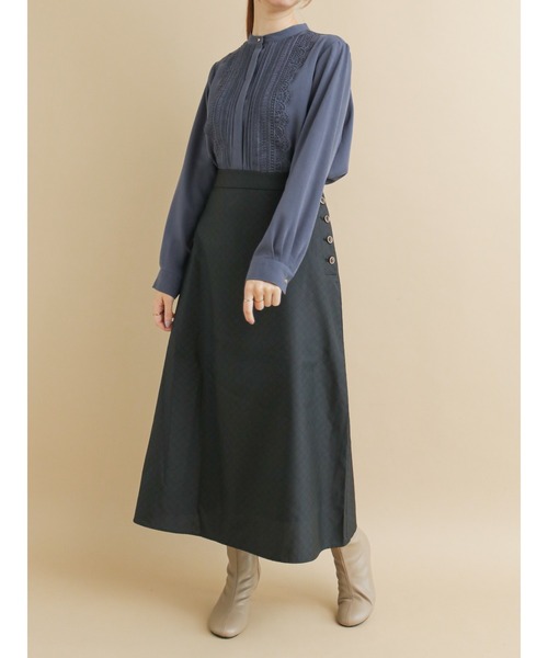 Te chichi(テチチ)の「フロントレースピンタックブラウス(シャツ/ブラウス・レディース・ネイビー/グレー/オフホワイト・フリ-)」の12枚目の写真