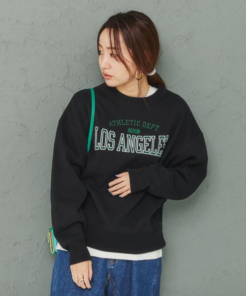 coen（コーエン）の「ヘビー裏起毛ロゴプリントスウェット（WEB限定カラー）（スウェット・レディース・ブラック/ライトグレー/ナチュラル/ネイビー/ダークグリーン・M/L）」の7枚目の写真