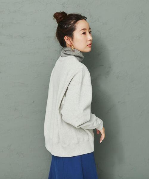 coen（コーエン）の「ヘビー裏起毛ロゴプリントスウェット（WEB限定カラー）（スウェット・レディース・ブラック/ライトグレー/ナチュラル/ネイビー/ダークグリーン・M/L）」の12枚目の写真